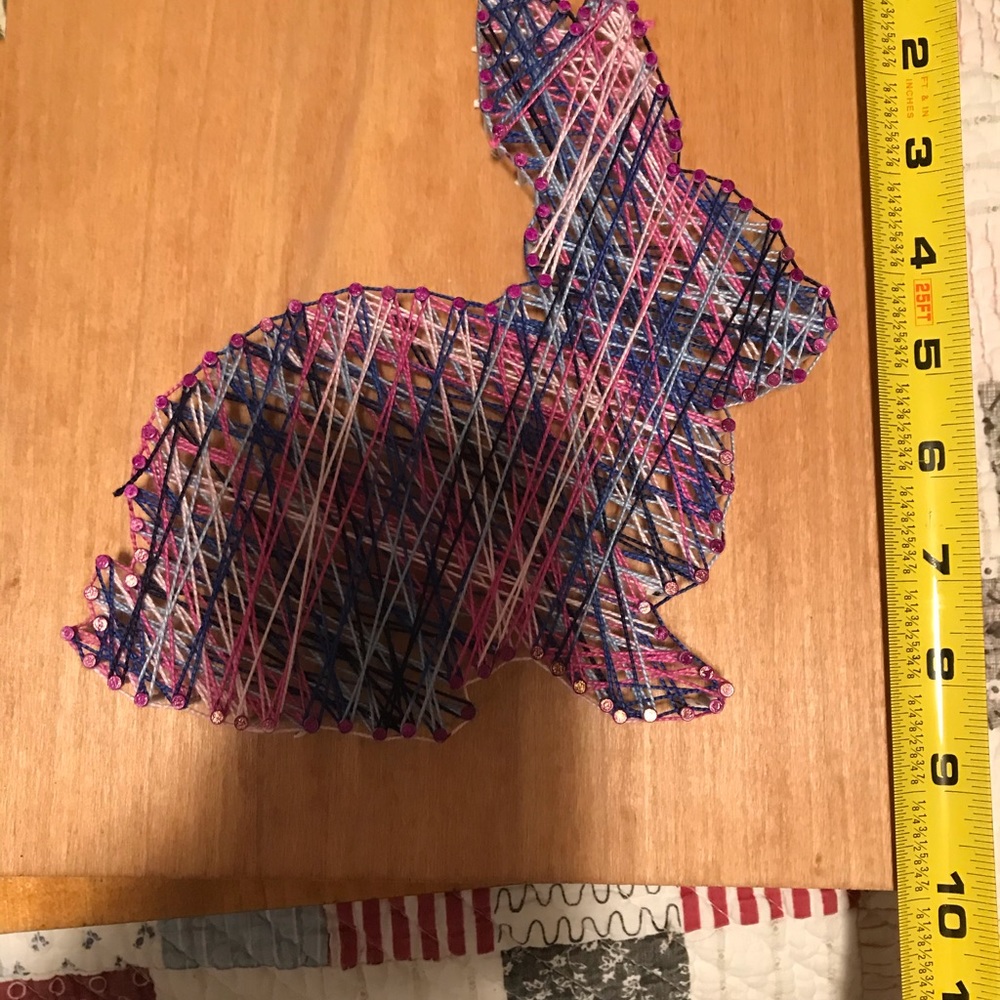 Handmade stringart bunny - Picture 3 of 5